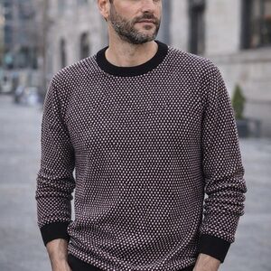 Ben Sherman Black and White Crewneck Sweater